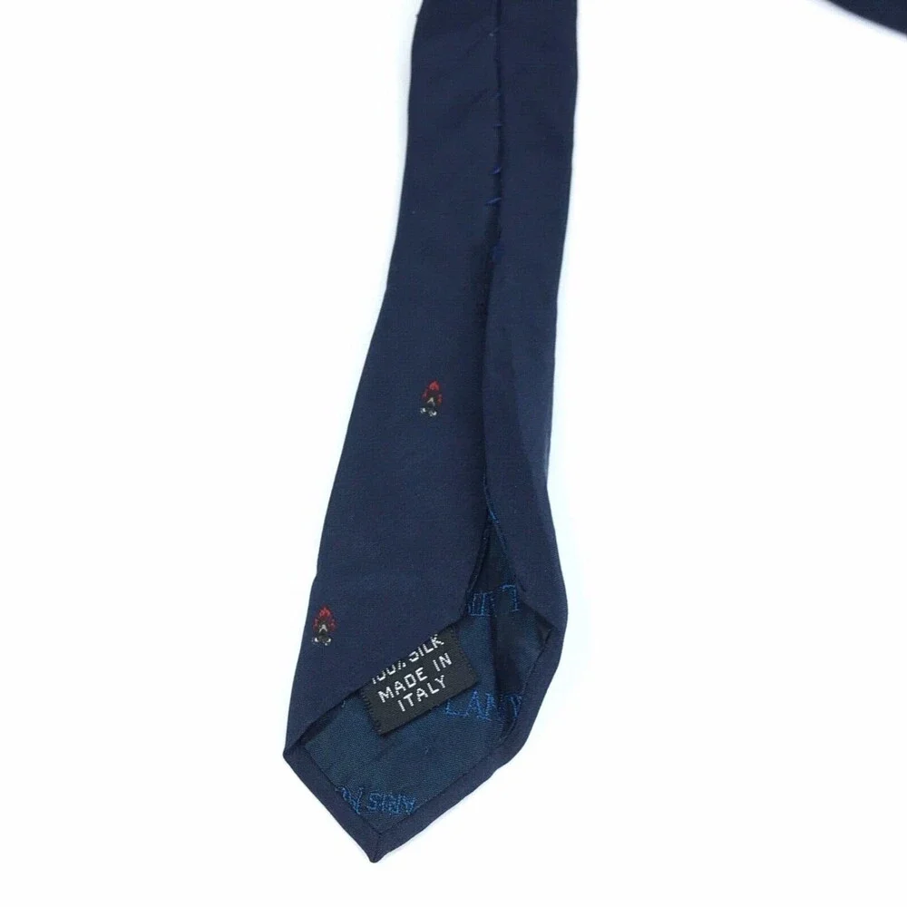 Lanvin Paris Men's Tie 100% Silk Made In Italy Blue Elegant Luxury Necktie 56